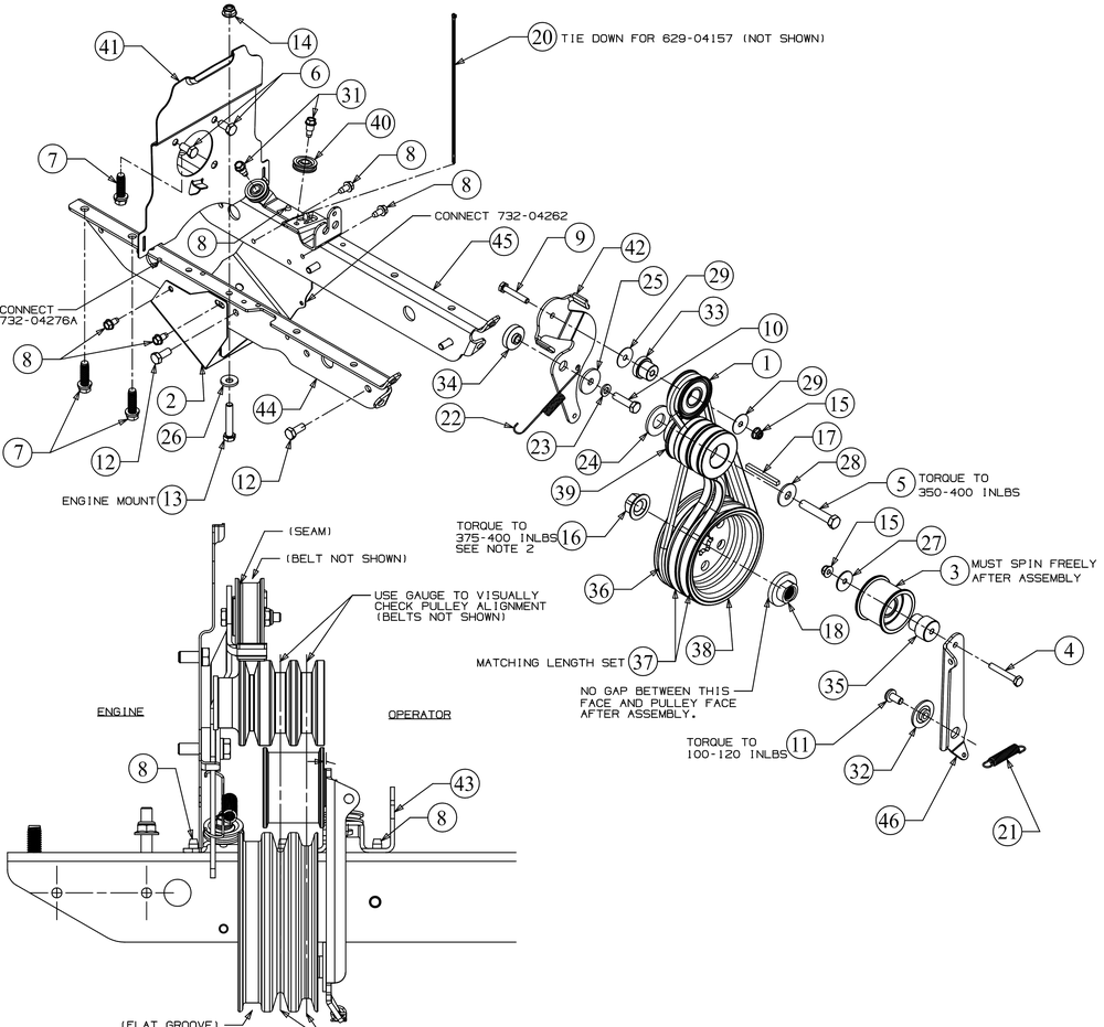 Drive Diagram and Parts List for 21A-70M8756 2016 Cub Cadet Tiller